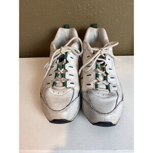 Womens 7.5 Easy Spirit Walk Run White & Green Athletic Sneakers Casual Shoes
